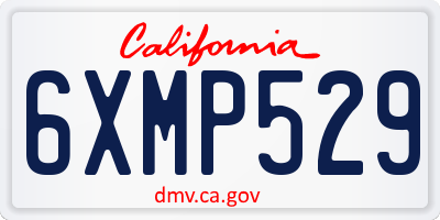 CA license plate 6XMP529