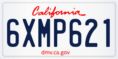 CA license plate 6XMP621