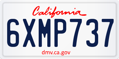 CA license plate 6XMP737