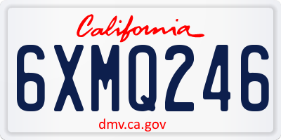 CA license plate 6XMQ246