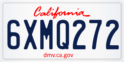 CA license plate 6XMQ272
