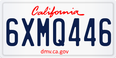 CA license plate 6XMQ446