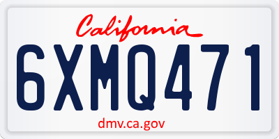 CA license plate 6XMQ471