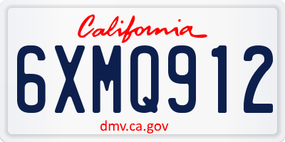 CA license plate 6XMQ912