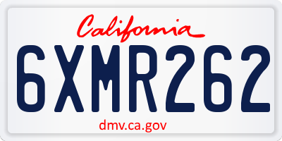CA license plate 6XMR262