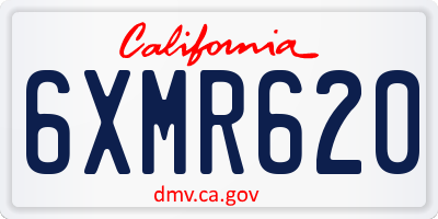 CA license plate 6XMR620