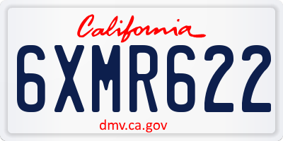 CA license plate 6XMR622