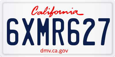 CA license plate 6XMR627