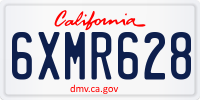 CA license plate 6XMR628