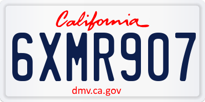 CA license plate 6XMR907