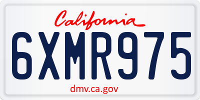 CA license plate 6XMR975