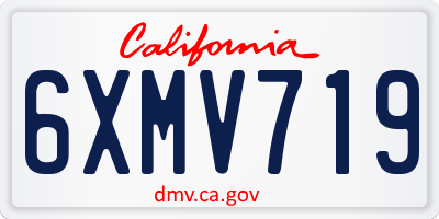 CA license plate 6XMV719