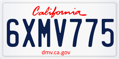 CA license plate 6XMV775