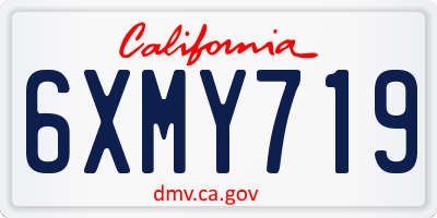 CA license plate 6XMY719