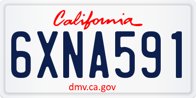 CA license plate 6XNA591
