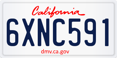 CA license plate 6XNC591