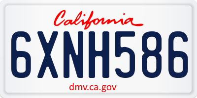 CA license plate 6XNH586