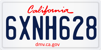 CA license plate 6XNH628