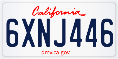 CA license plate 6XNJ446