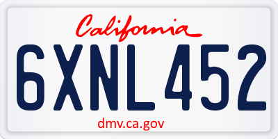 CA license plate 6XNL452