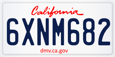 CA license plate 6XNM682