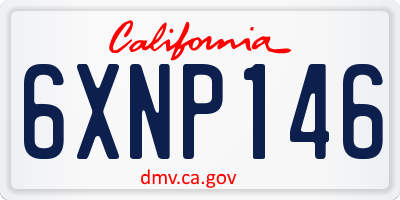 CA license plate 6XNP146
