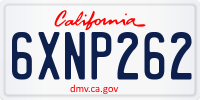 CA license plate 6XNP262