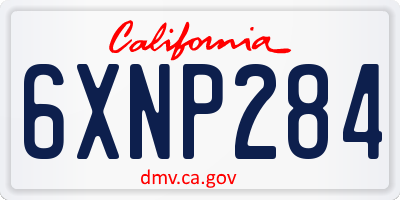 CA license plate 6XNP284