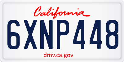 CA license plate 6XNP448