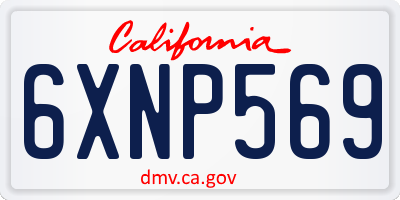 CA license plate 6XNP569