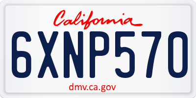 CA license plate 6XNP570