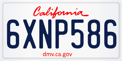 CA license plate 6XNP586