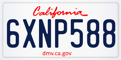 CA license plate 6XNP588