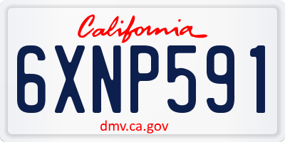 CA license plate 6XNP591