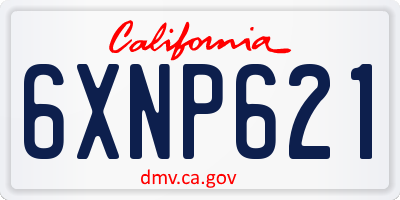 CA license plate 6XNP621
