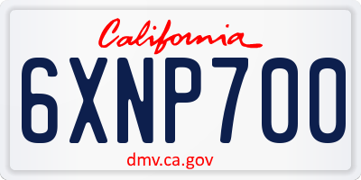 CA license plate 6XNP700