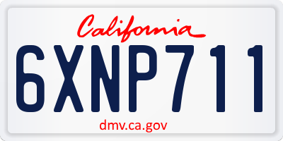 CA license plate 6XNP711