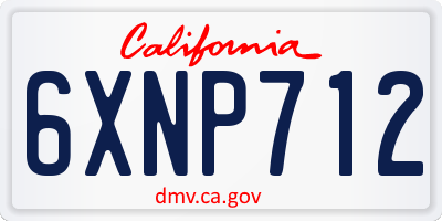 CA license plate 6XNP712