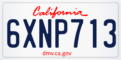 CA license plate 6XNP713