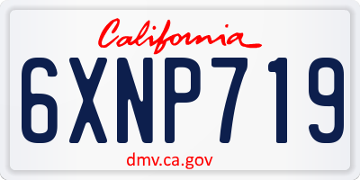 CA license plate 6XNP719