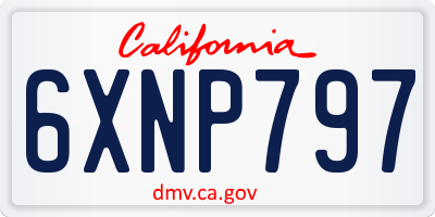 CA license plate 6XNP797