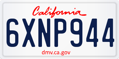 CA license plate 6XNP944