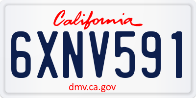 CA license plate 6XNV591
