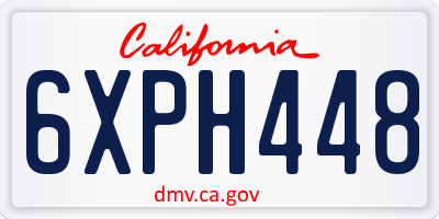 CA license plate 6XPH448