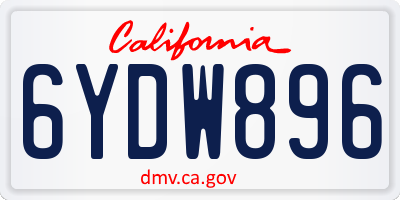 CA license plate 6YDW896