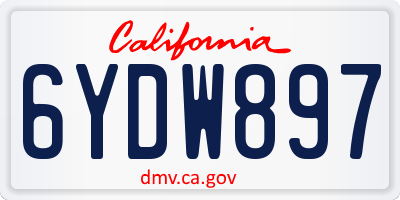 CA license plate 6YDW897