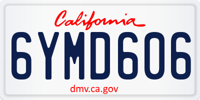 CA license plate 6YMD606
