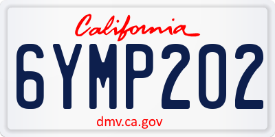CA license plate 6YMP202