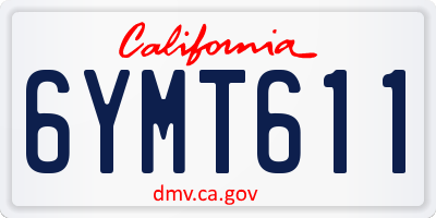 CA license plate 6YMT611