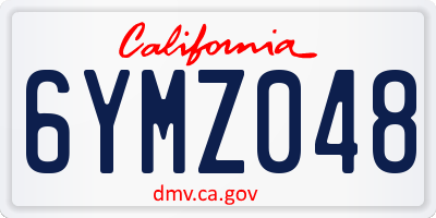 CA license plate 6YMZ048